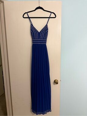 Lulus Blue Bedazzled Maxi Dress